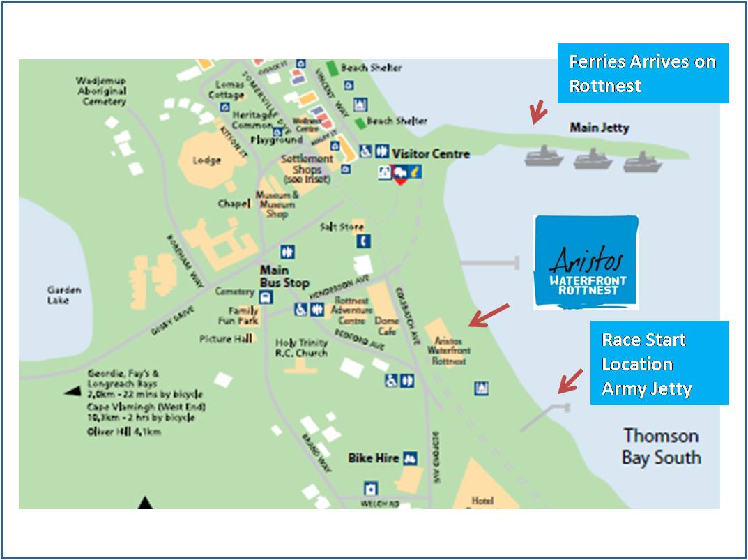 Rottnest Island Map Of Accommodation Schedule | Paddleguru